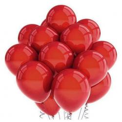 Šventiniai balionai, 10 vnt., 25-30 cm., raudoni